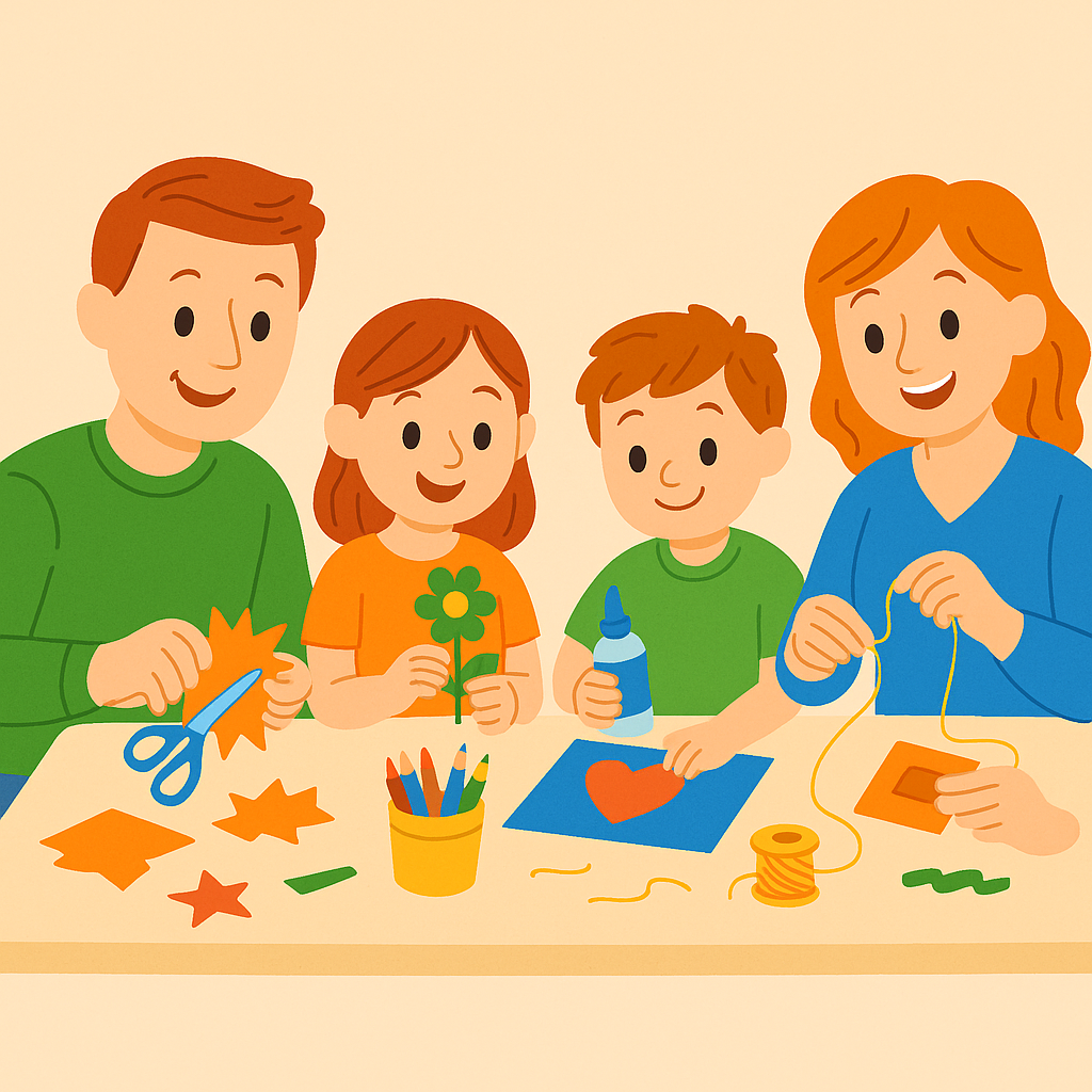 Illustration Atelier de bricolage en famille